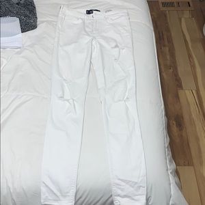 hollister white high rise super skinny